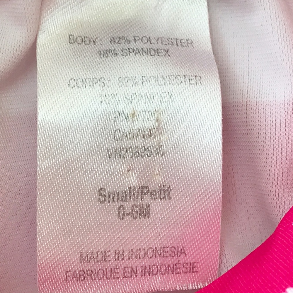 Target Pink and White 2-PC Rash Guard Swim 0-6M - Picture 5 of 6
